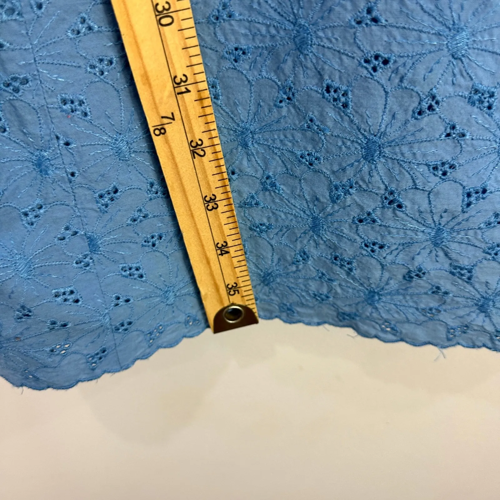 Michael Kors Eyelet Slip Dress 6 Powder Blue Cottagecore Coquette Romantic - Image 6