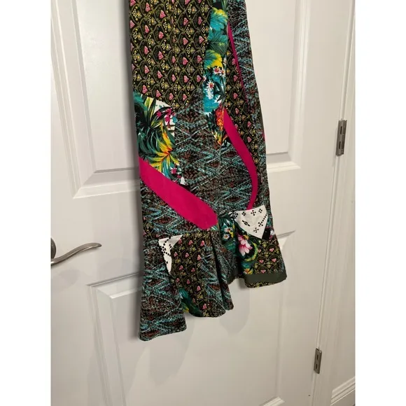 Ostra Brasil Patchwork Halter Maxi Dress‎ – Runs Small (Label M/Fits S) Green - Image 9