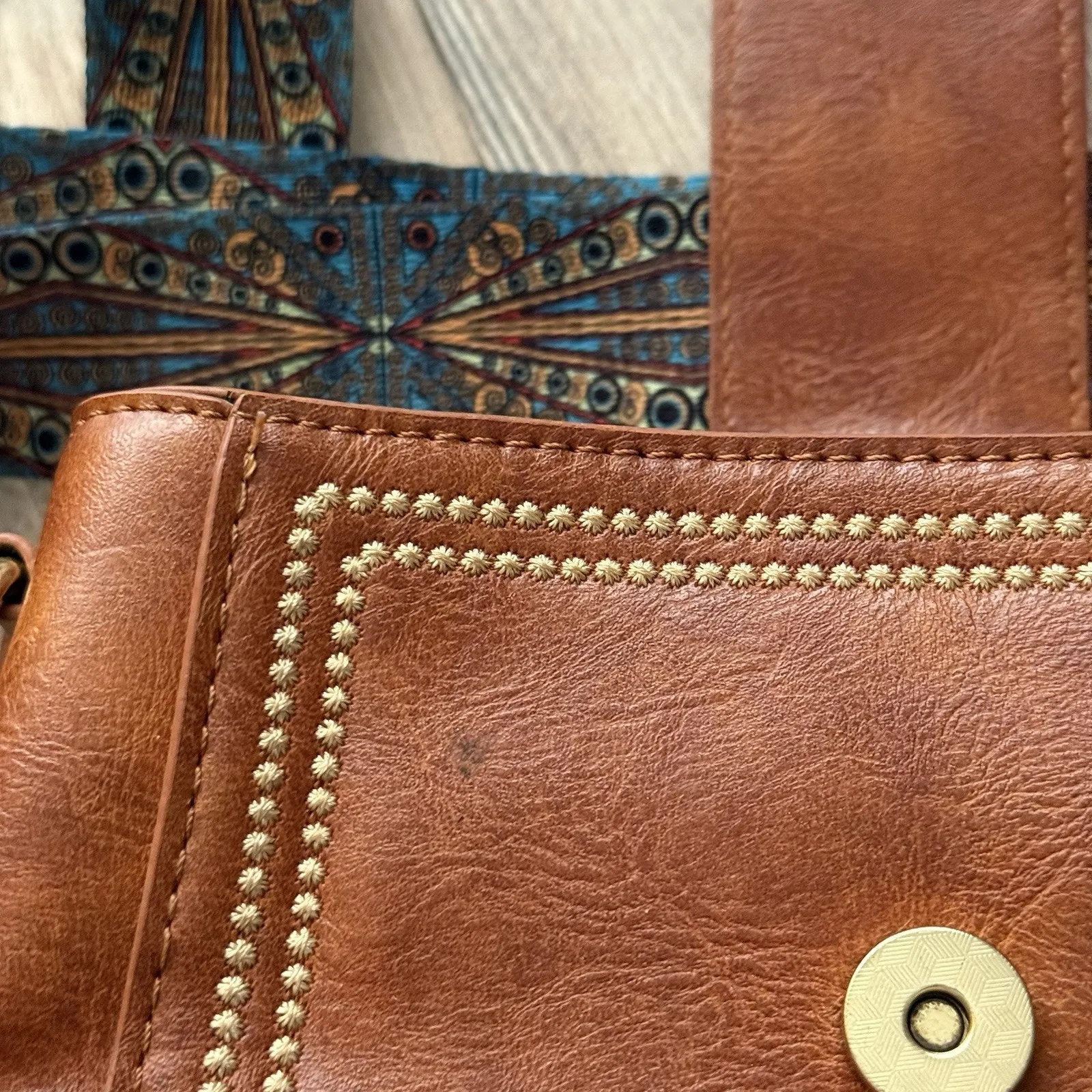 Chic 2nd Brown Faux Leather Crossbody Bag Small Purse Adjustable Strap Boho - Image 6