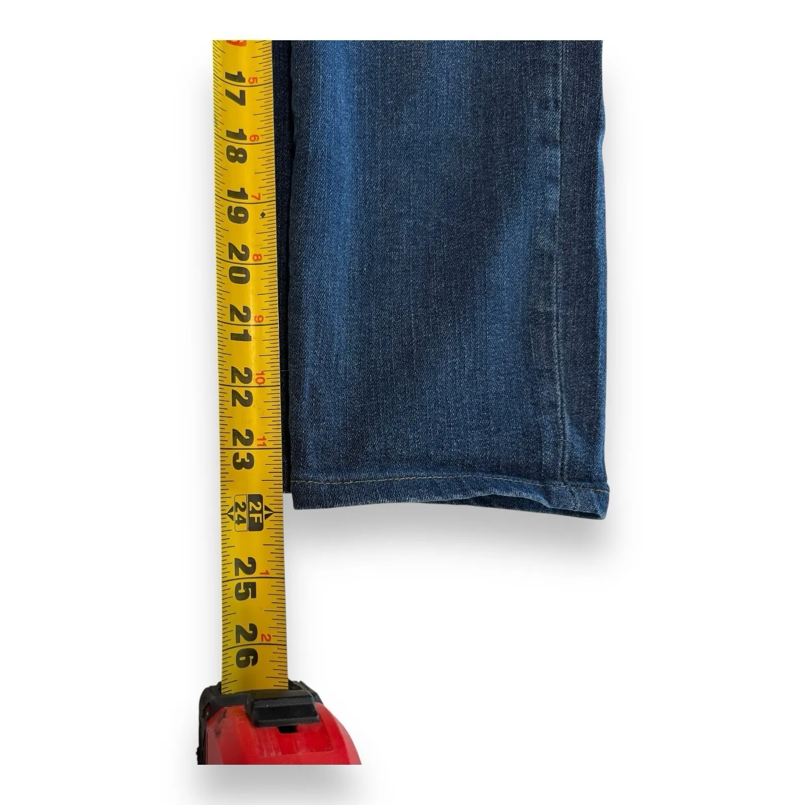 Good American Size 2/26 Good Legs Straight Leg Jeans Blue Mid Rise Stretch - Image 4