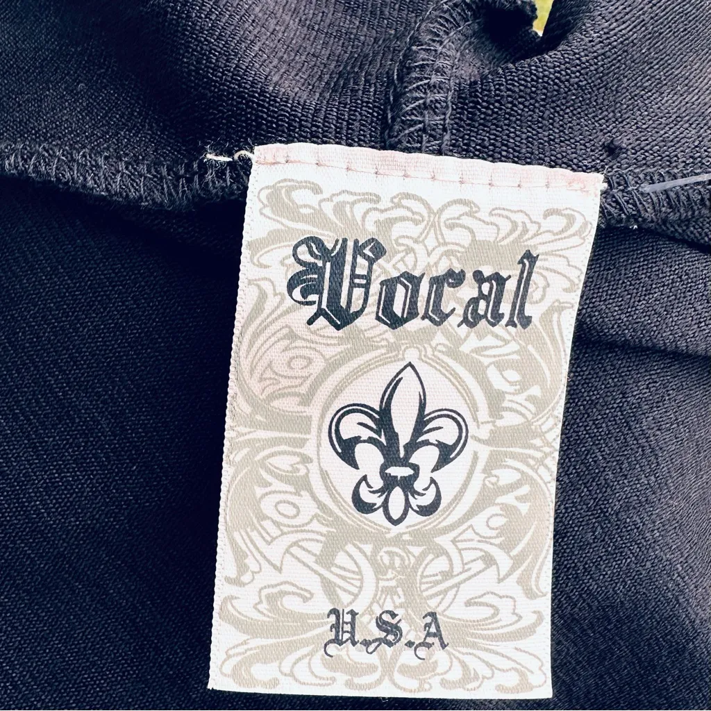 VOCAL Black Knit Hoodie Black & Gunmetal Tone Rhinestones - Image 13