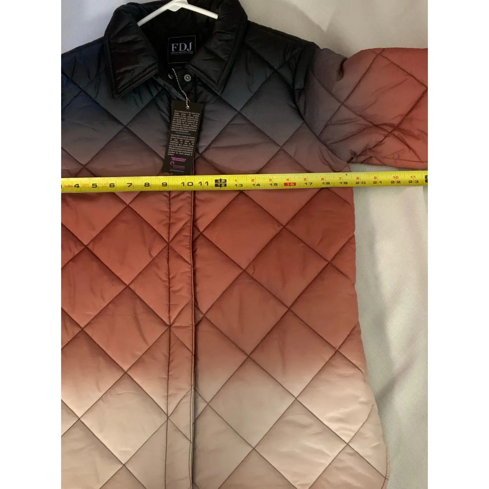 FDJ Quilted Ombre Jacket NWT size M Pink Size M - Image 11