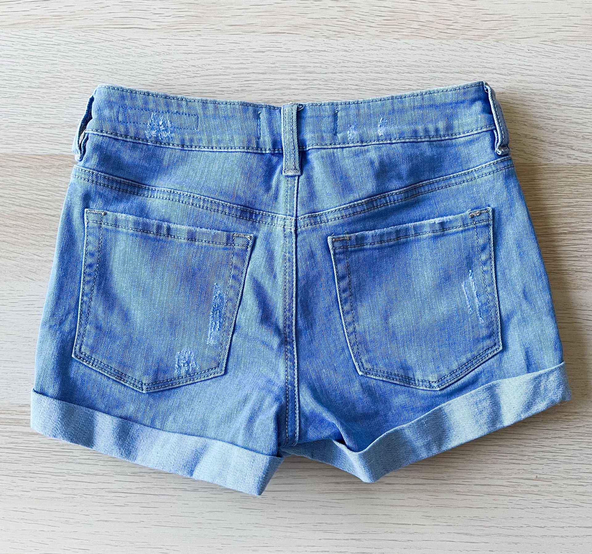 Medium Wash Denim Shorts - Image 2