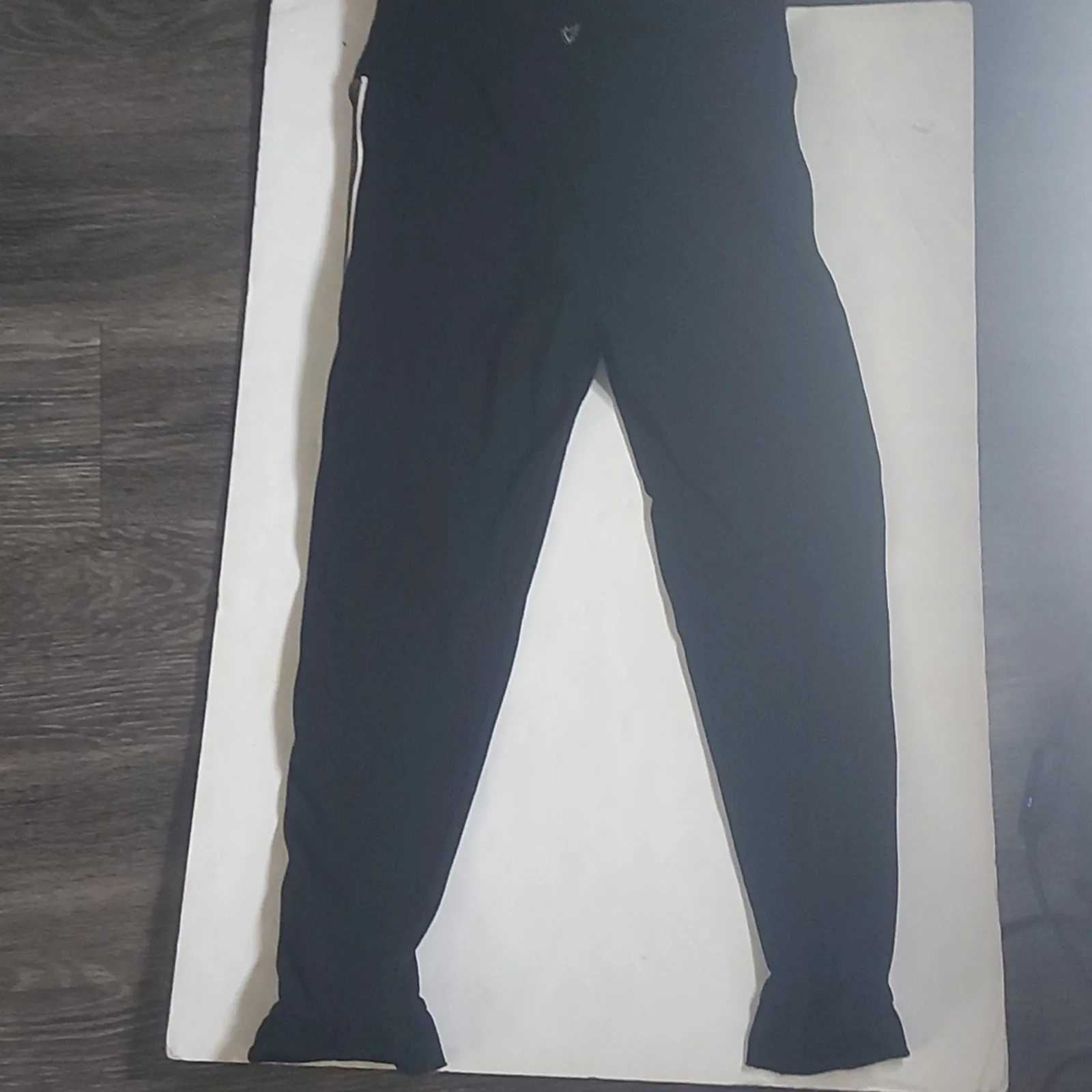 Betsey Johnson Black Performance Ruffled Hem Racetrack Stripe  Capri Leggings S - Image 2