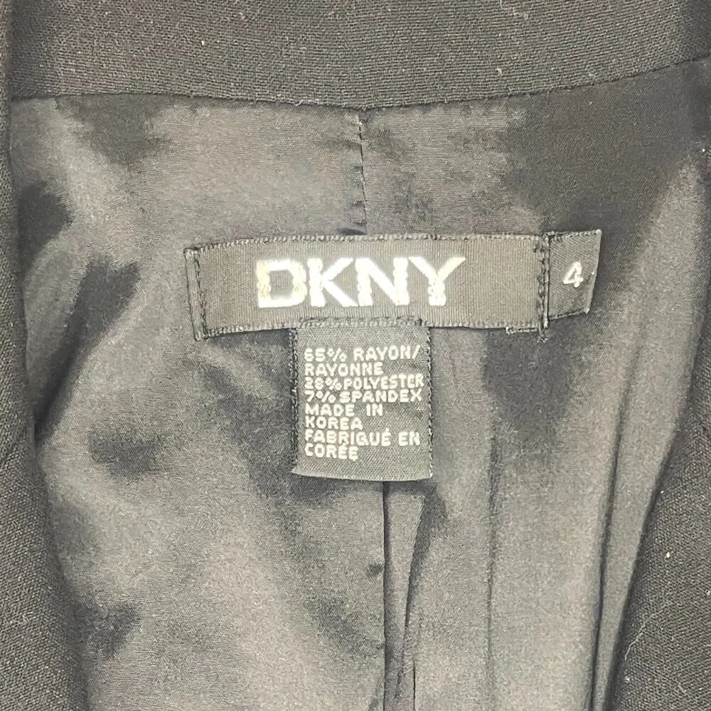 DKNY women’s black colored two button blazer, Size 4 - Image 3