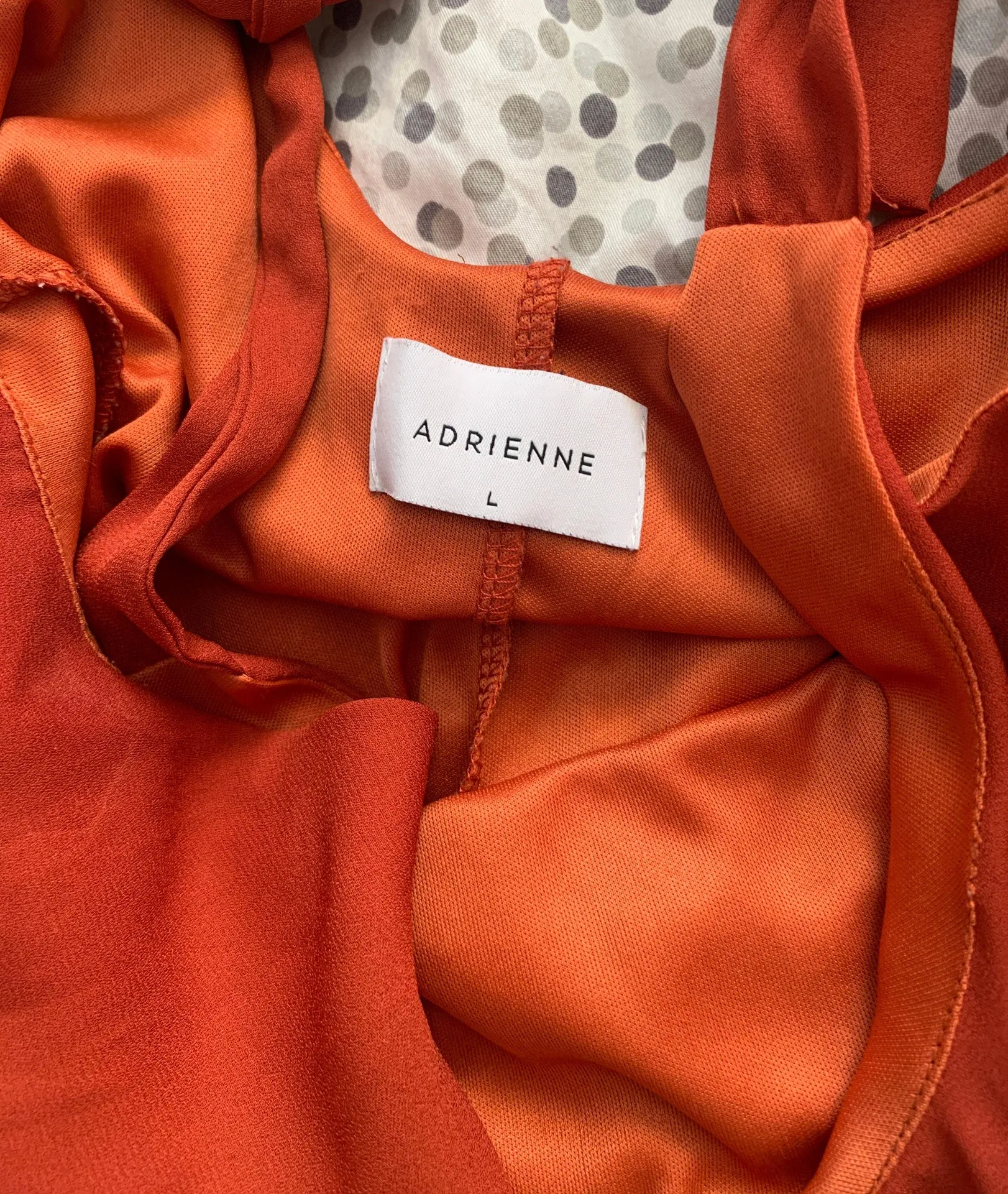Adrienne Vittadini Burnt Orange Tie Dress - Image 3