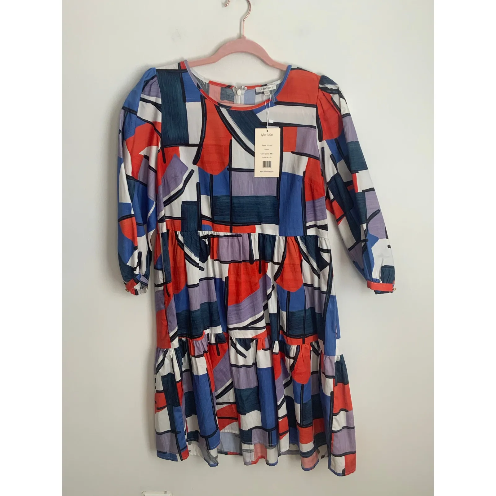 Tyler‎ Boe Phoebe Cotton Skimmer size large $247 retail Red - Image 6