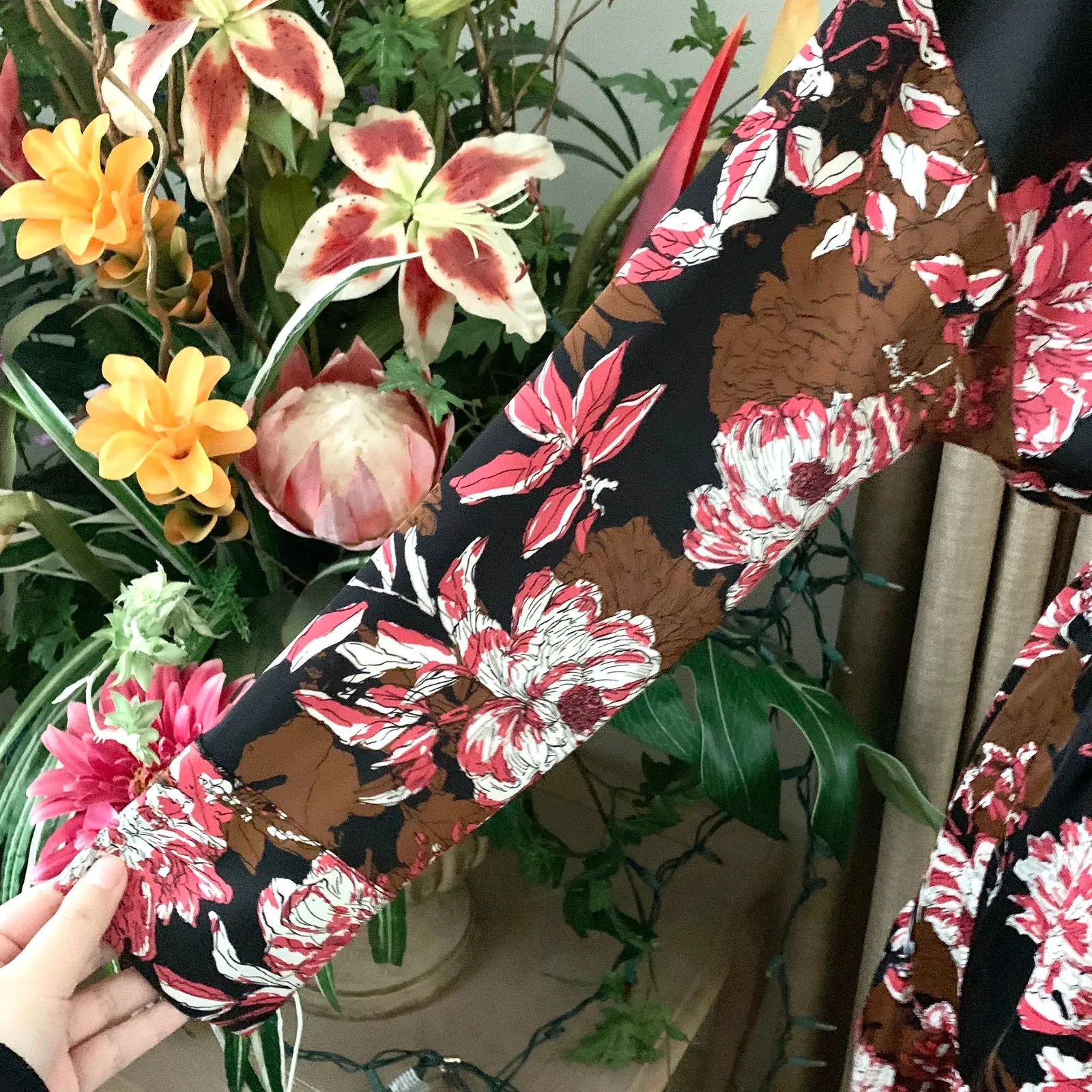 Zara Floral Printed Fit and Flare Tiered Mini Dress in Multicolor - Image 7