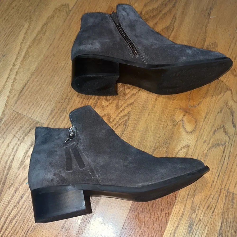 Steve Madden “Dacey” Gray Leather Ankle Booties w/ Silver Hardware & Tassel- 6M - Image 4