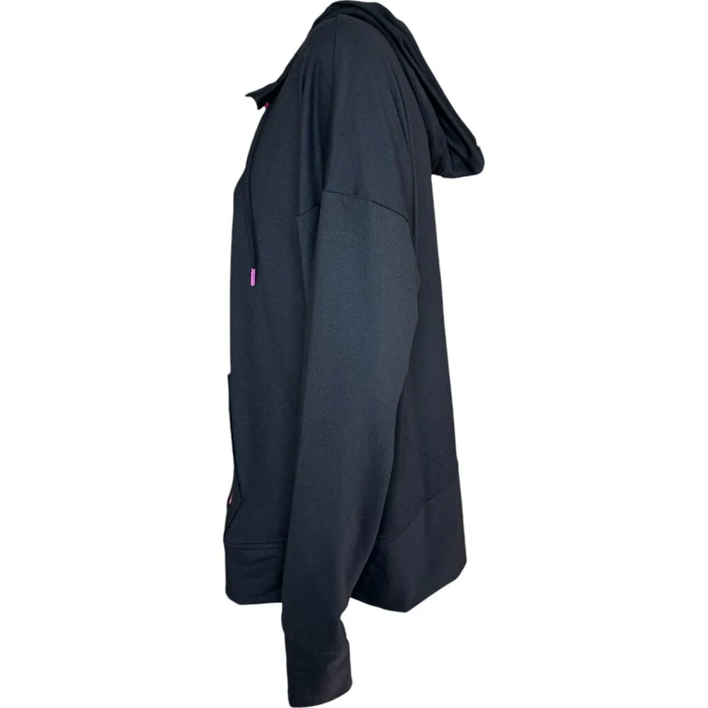 Belle Body by KIm Gravel Zip Athletic Kanga Pocket Hoodie Black Medium - Image 5