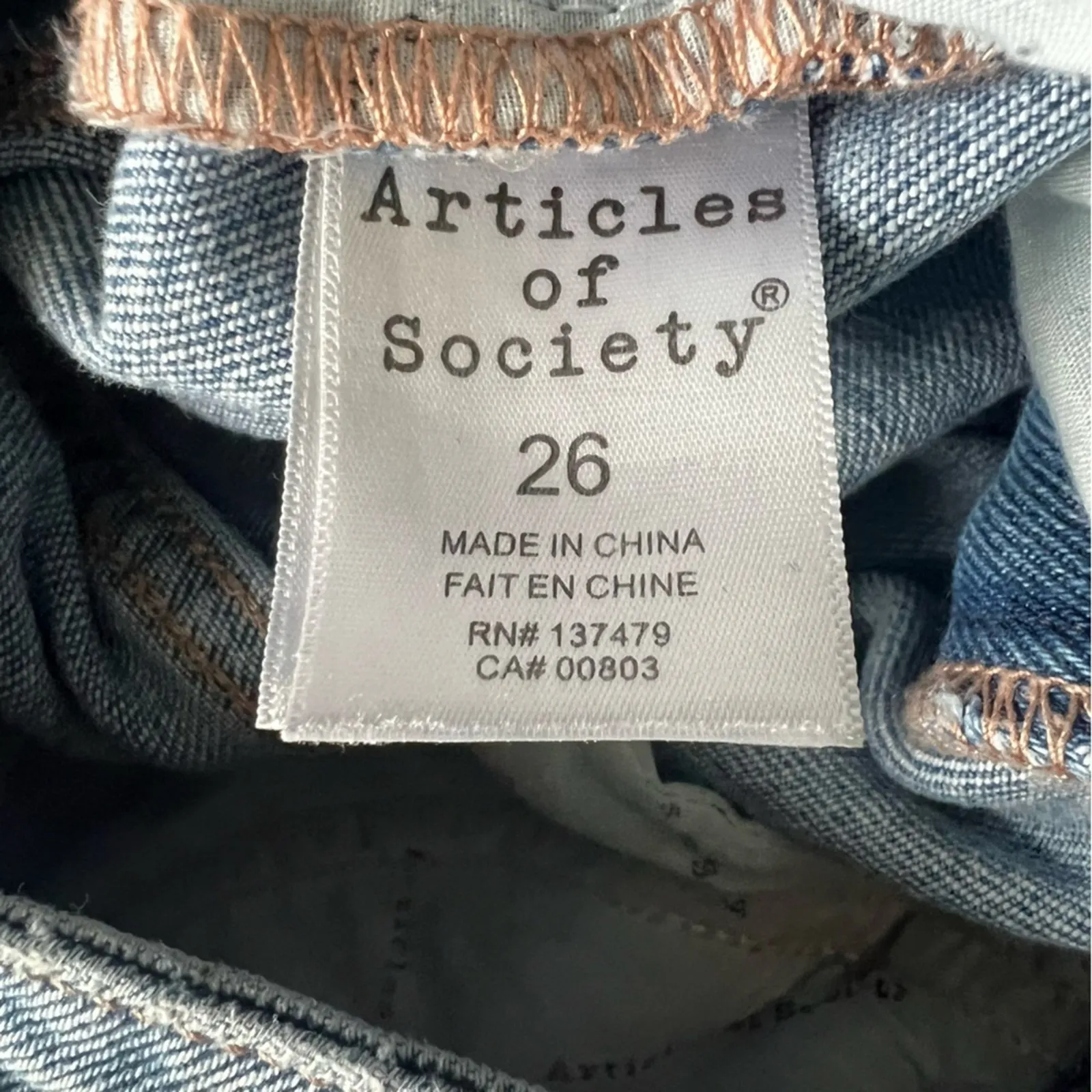 Articles of Society Distressed Jeans Womens 26 Medium Wash High Rise 90s Fall - Image 8