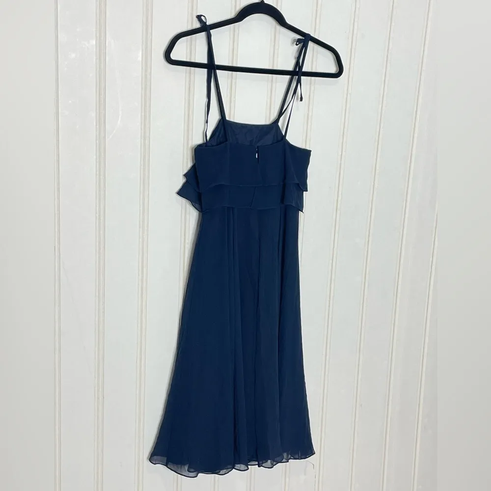 Jenny Yoo Blue Tie Strap Short Dress 817 - Image 9