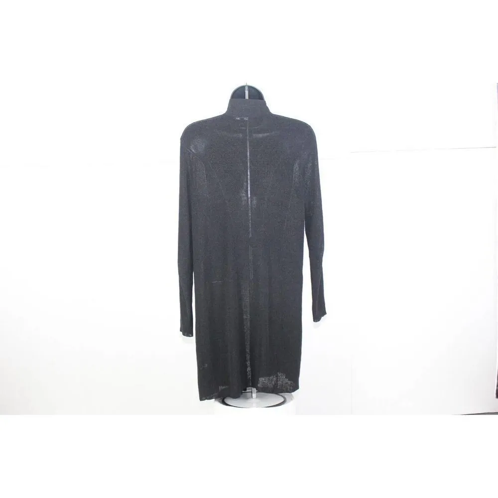 Eileen Fisher Black Open Front Knit Cardigan Size XS Womens - Image 6