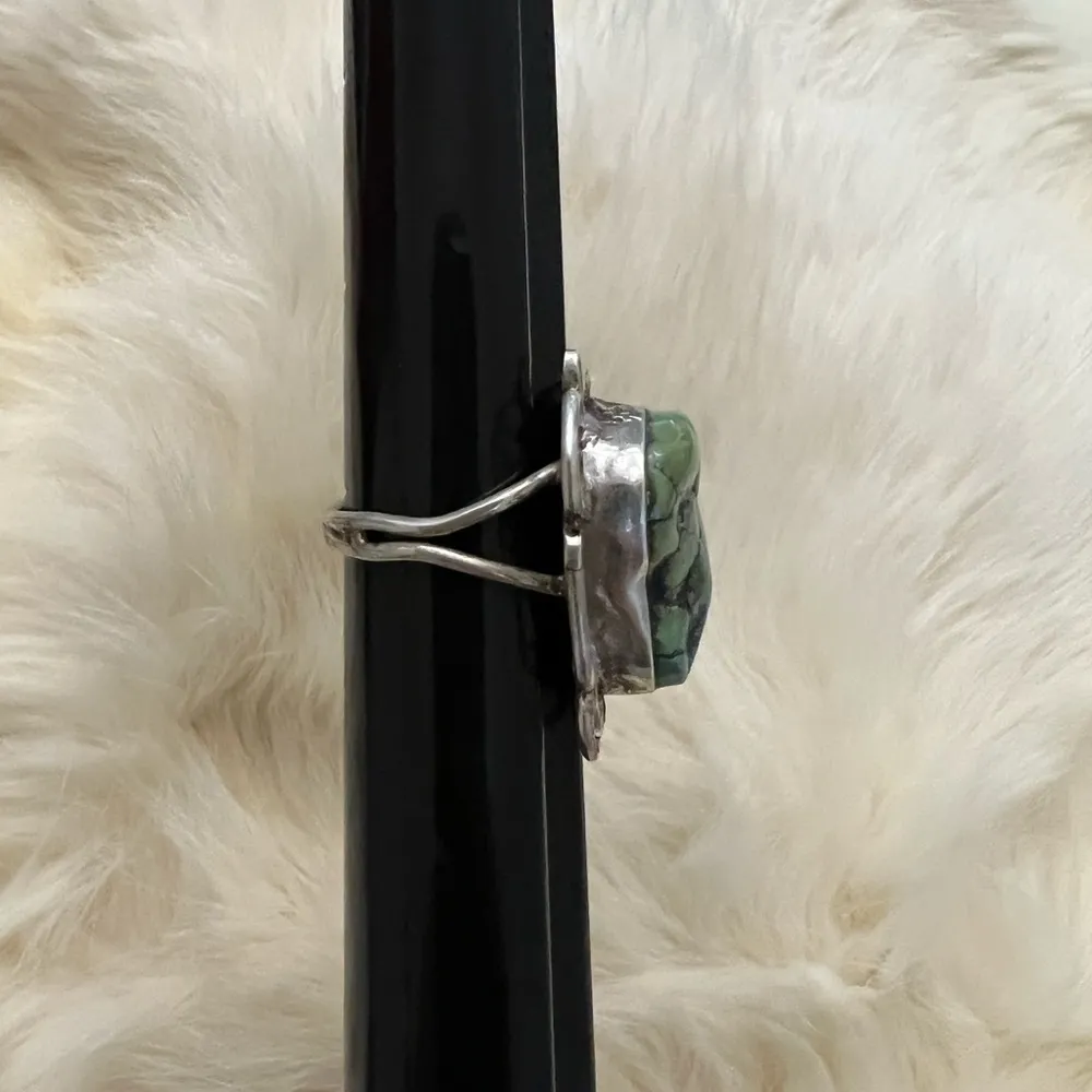 Vintage Turquoise Sterling Silver Ring - Image 3