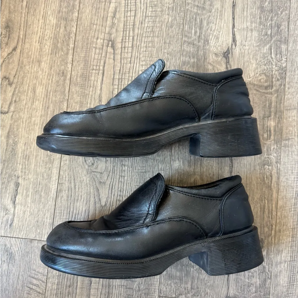 Vintage Dr. Martens Mie Mono Black Chunky Block Heel Loafers- Size 9 - Image 7