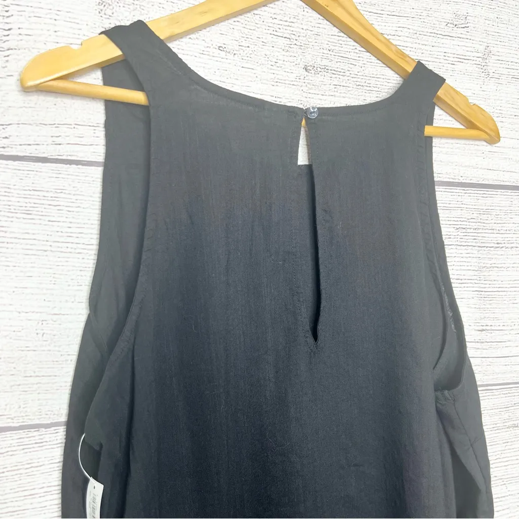 NWT Old Navy Black Sleeveless High Neck Tank Top Size XL Cotton Casual Relaxed - Image 3
