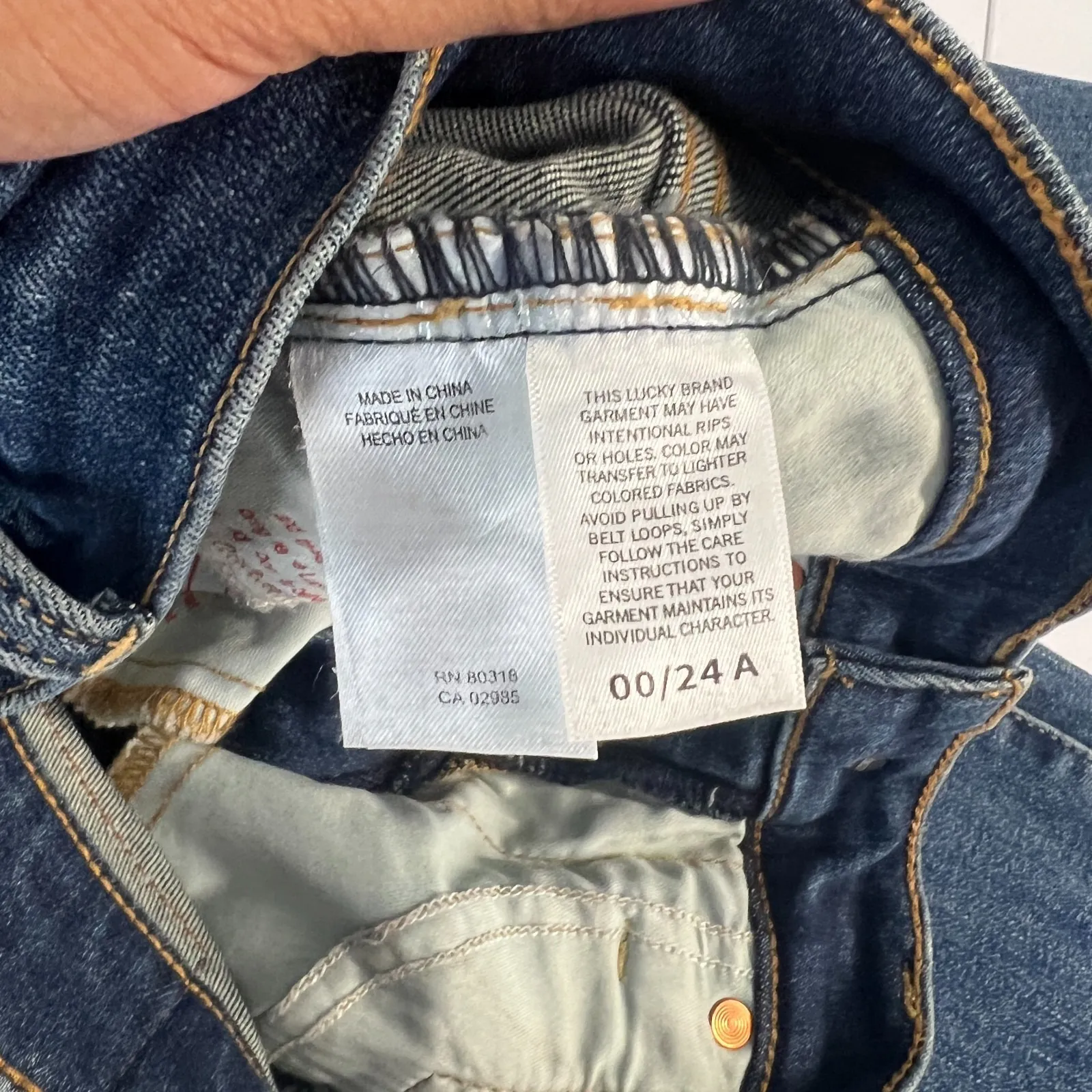 Lucky Brand Zoe High Rise Jeans Womens 24 Blue Denim Cotton Stretch Straight Leg - Image 12