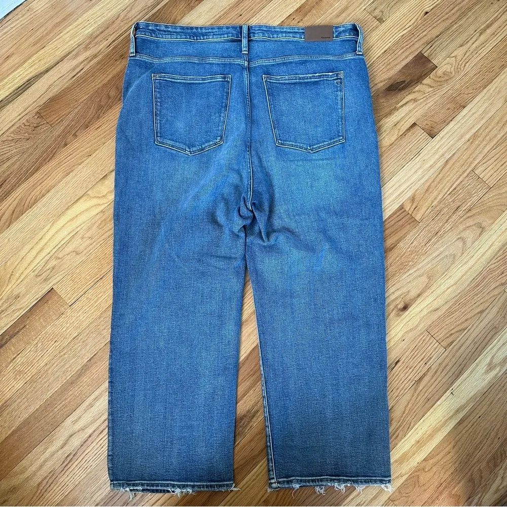 Madewell Slim Wide-Leg Crop Jeans in Reggie Wash Sz 36 - Image 11