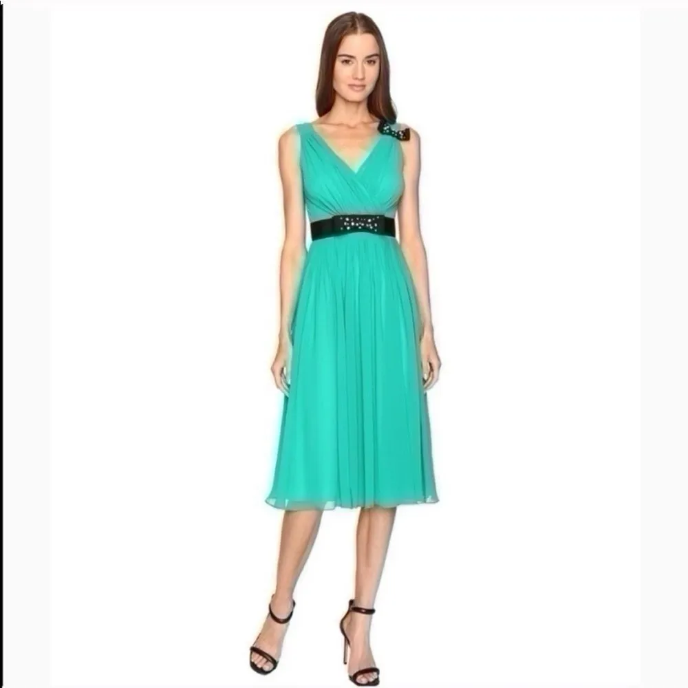 Kate Spade NEW  Emerald Ring Green Chiffon Dress - Image 11