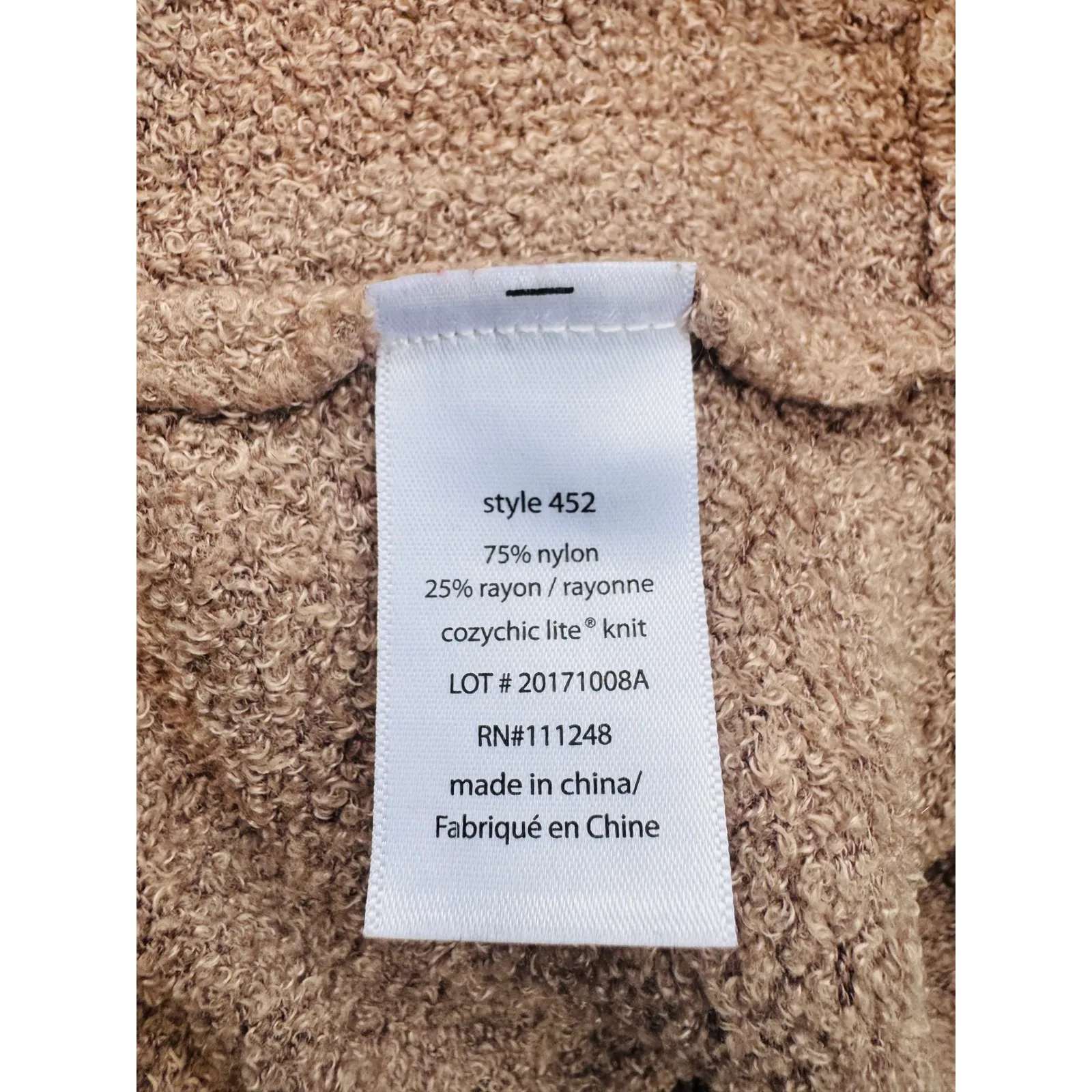 Barefoot Dreams CozyChic Lite Circle Cardigan, Size XS/S, Tan/Sand, NWOT - Image 7