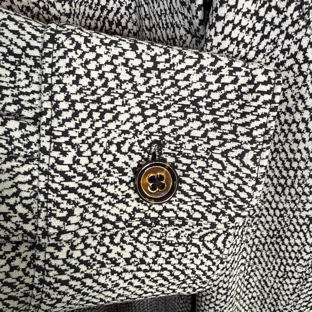 Athleta Textured Shirt Jacket Braiden Black White Button-up W2043 Sz M - Image 5