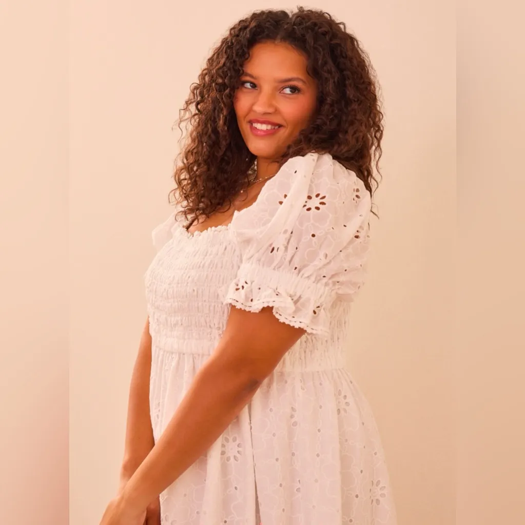 NWT Arula Adeline Mini Dress White Size 0X - Image 4