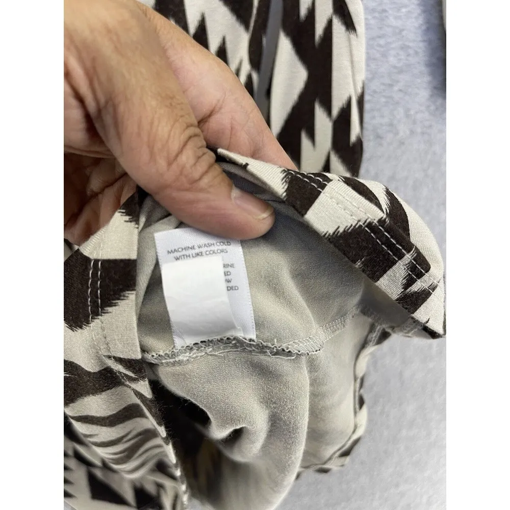 J.Jill Women's Dress Surplice Front Long Sleeve Brown Size Small Wearever - Image 3