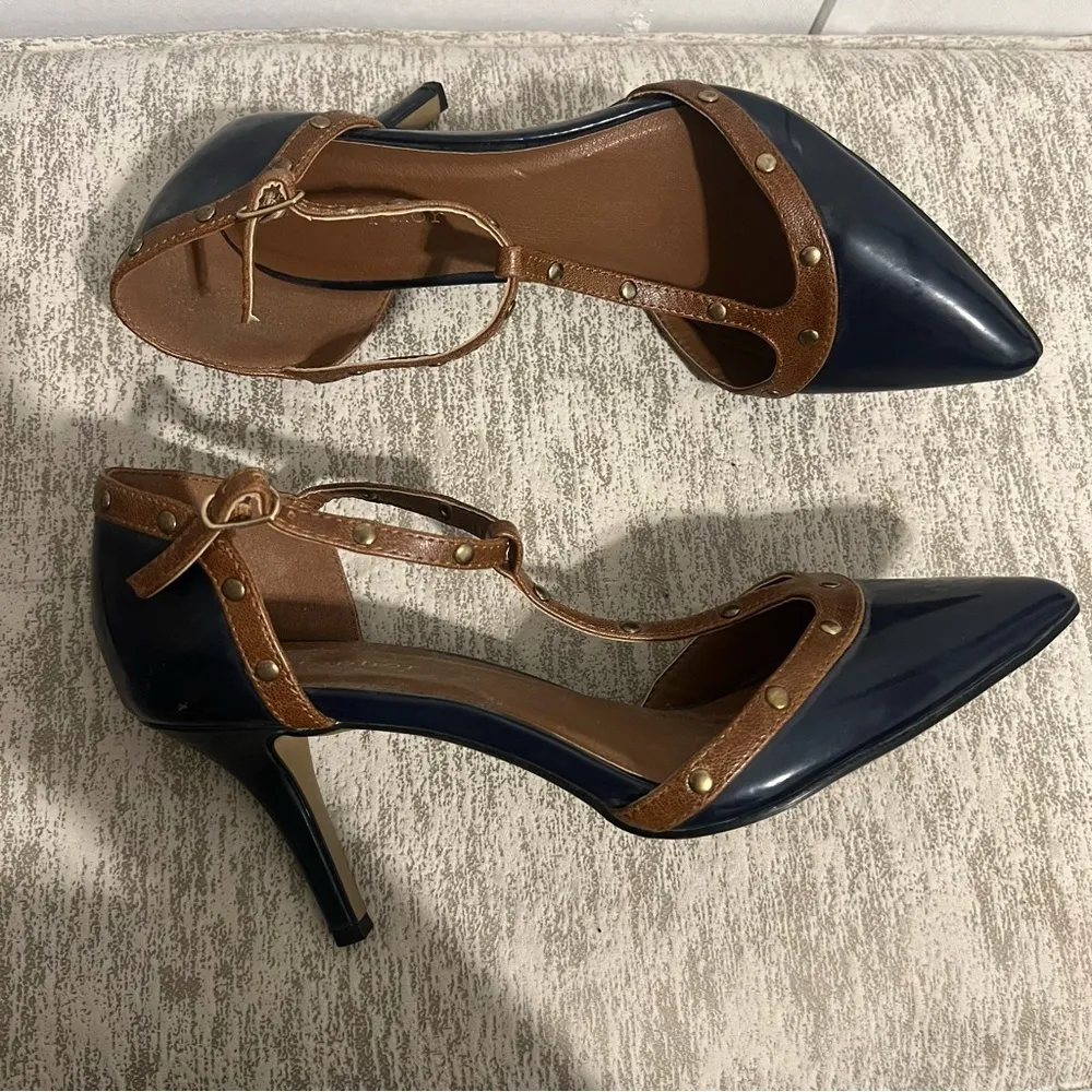 Metaphor Women’s Studded T-strap Heel - Image 4