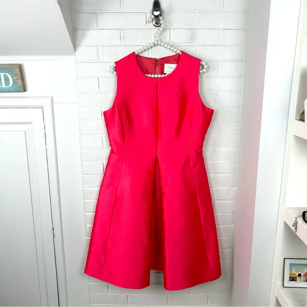 Kate Spade Hot Pink Structured Bubble Dress Size 12 - Image 2