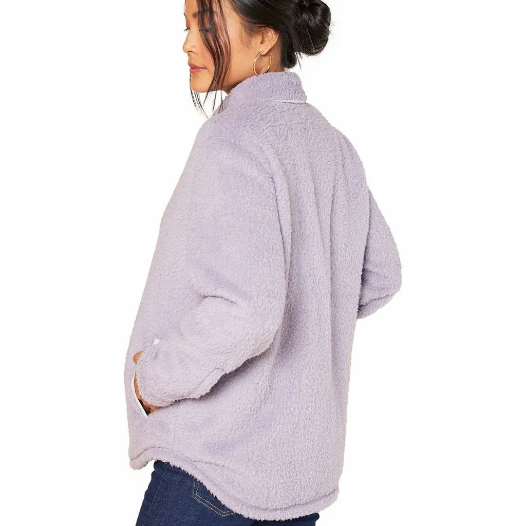 Outerknown Skyline Easy Shirt Jacket Lavender Purple Large - Image 5