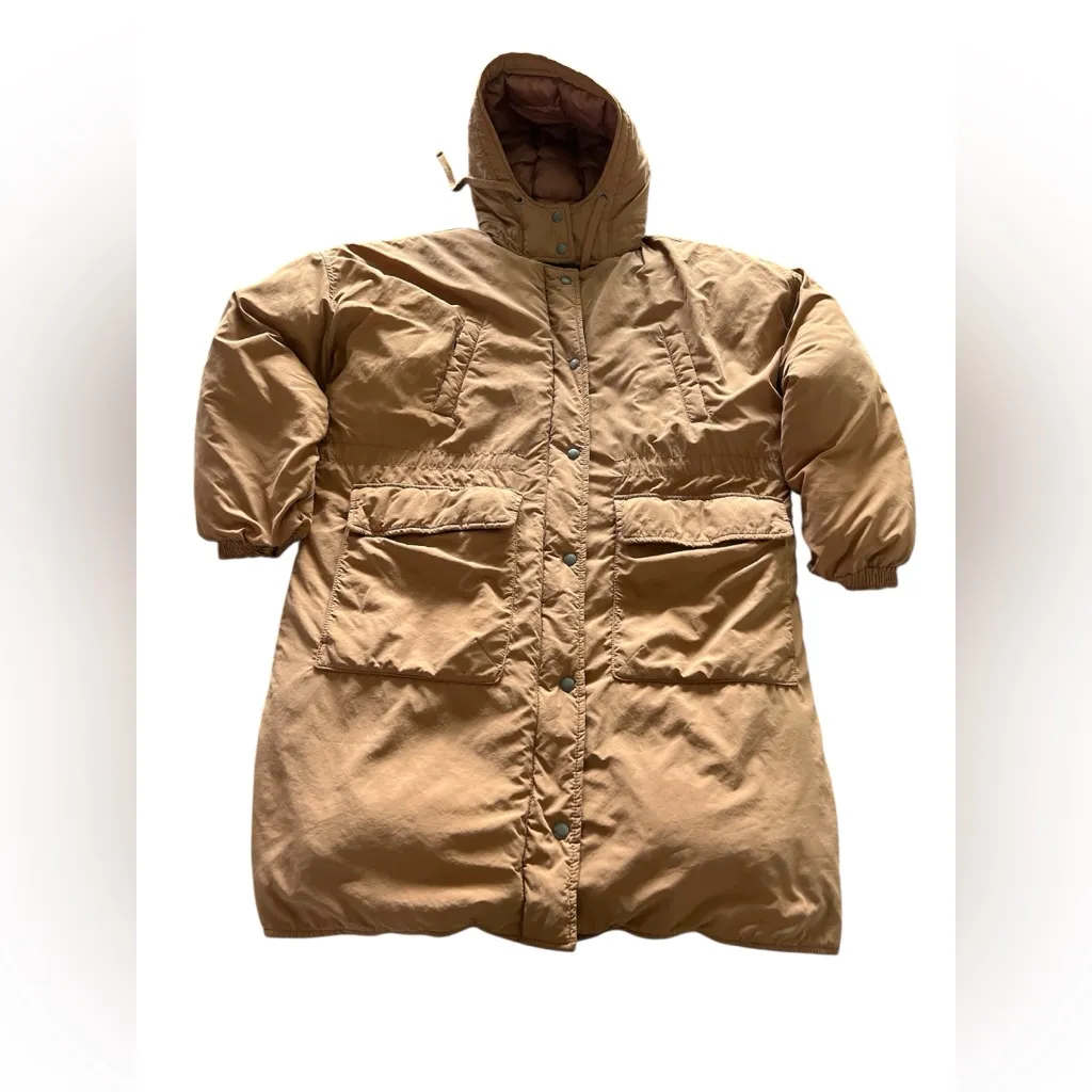 American Eagle Outfitters Tan Puffer Coat - Image 2