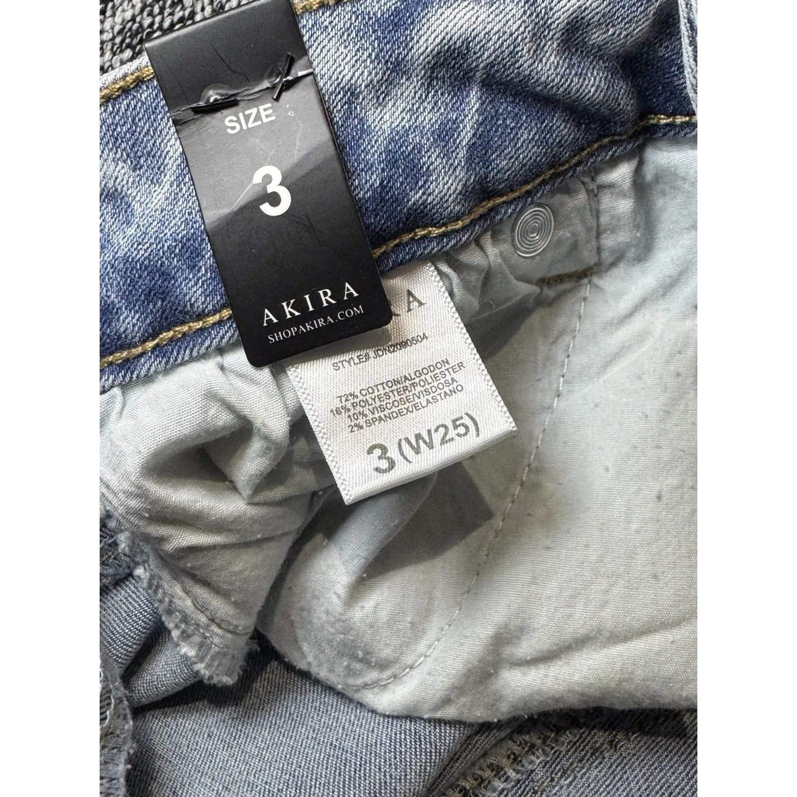 Akira Rhinestone Blue Women’s Jeans  Size 3 - Image 12