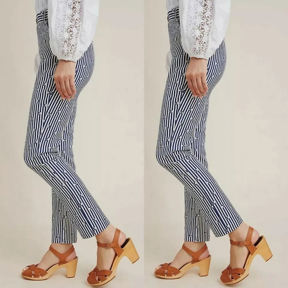 Anthropologie ESSENTIAL SLIM Stripe Blue 👖 - Image 7