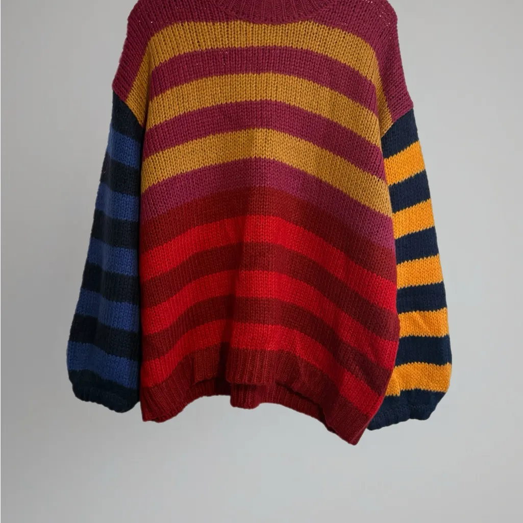 Farm Rio  Multicolor Striped Sweater - Image 2