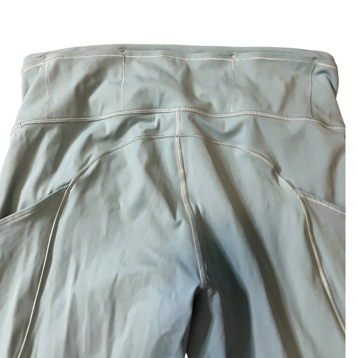 Lululemon fast & free high rise tights 25” tidal teal size 10 - Image 9