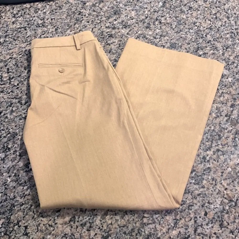 Gap Wide Leg Trouser Pants Tan Stretch Size 4A EUC #6779 - Image 6