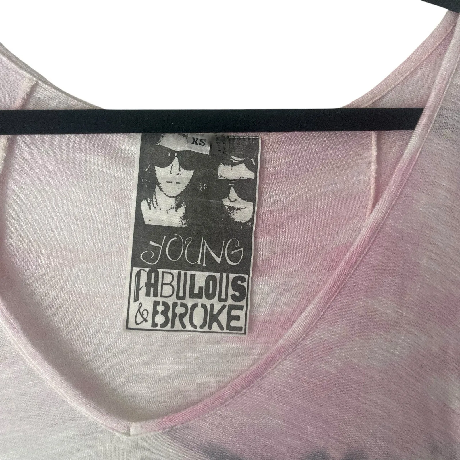 Young Fabulous & Broke Size XS Oversized Pink Tie Dye Sleeveless Semi Sheer Top‎ - Image 4