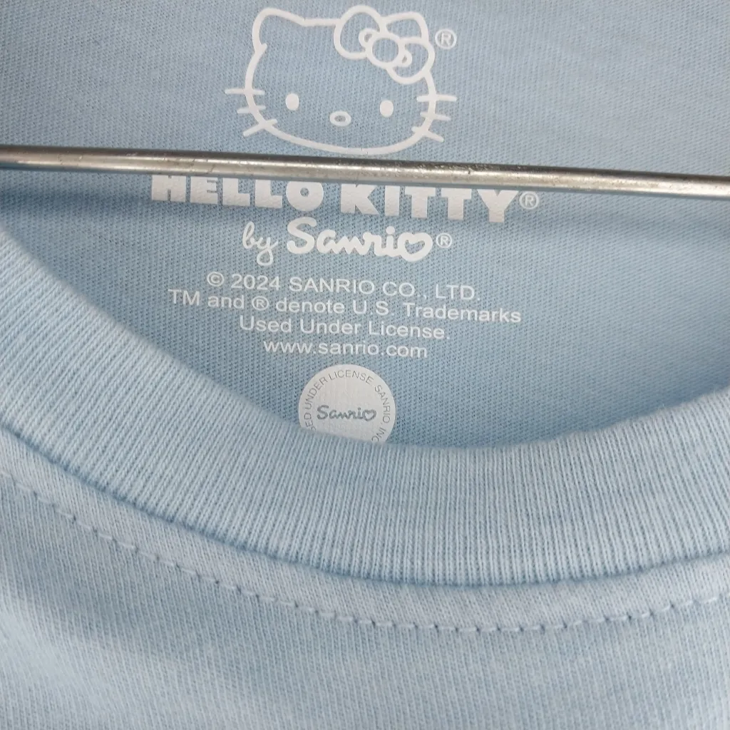 Hello Kitty Blue Cropped T-Shirt - Image 5