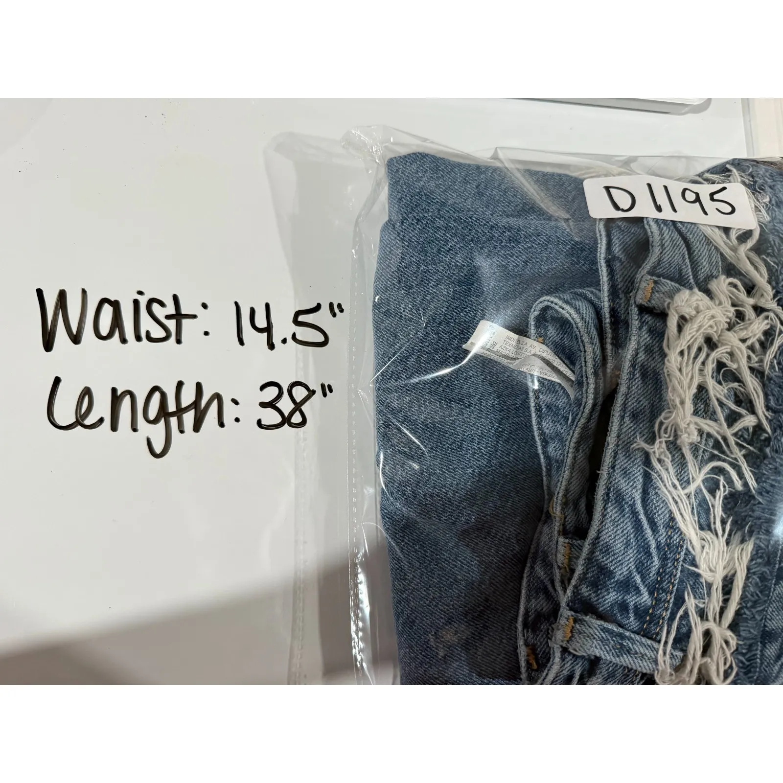 Zara Women Denim Split Front Maxi Skirt Sz S Blue Distressed Frayed Hem - Image 5