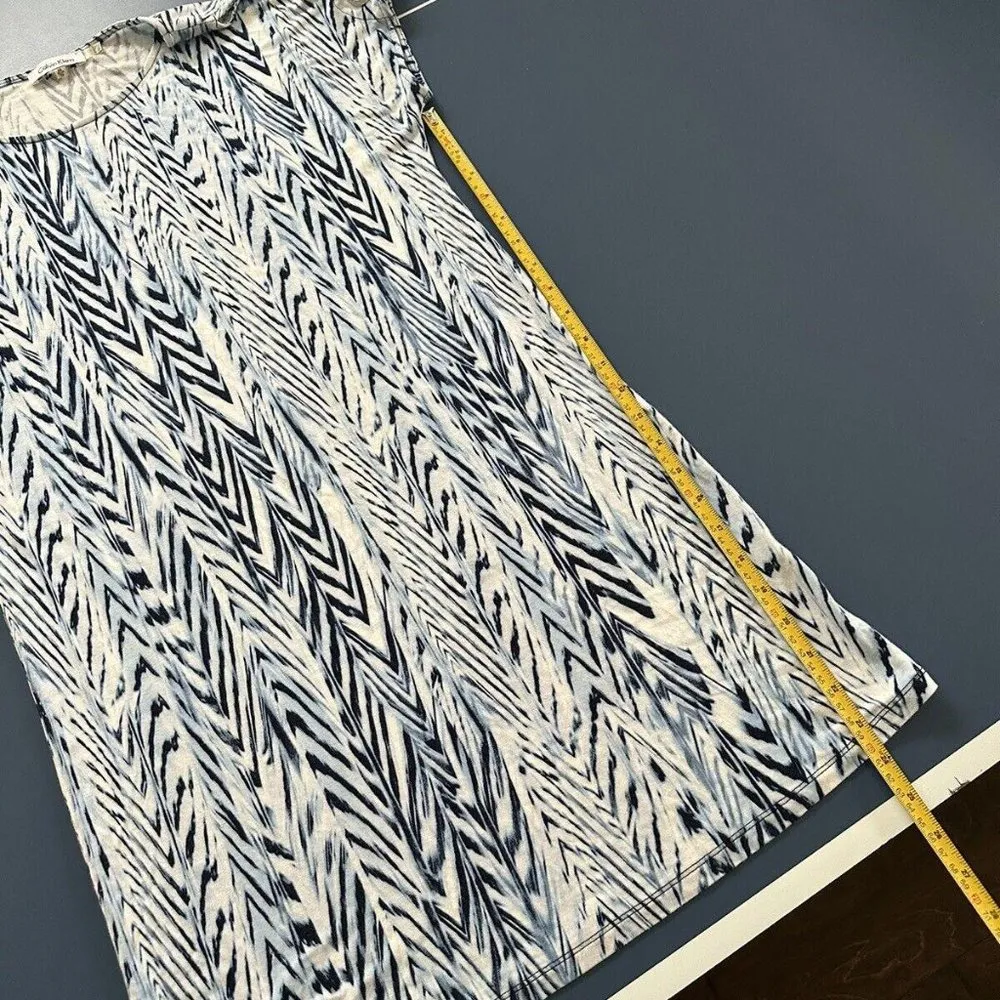 Women’s Calvin Klein Dress Blue / White Patterned Cold Shoulder XS Extra Small - Image 5