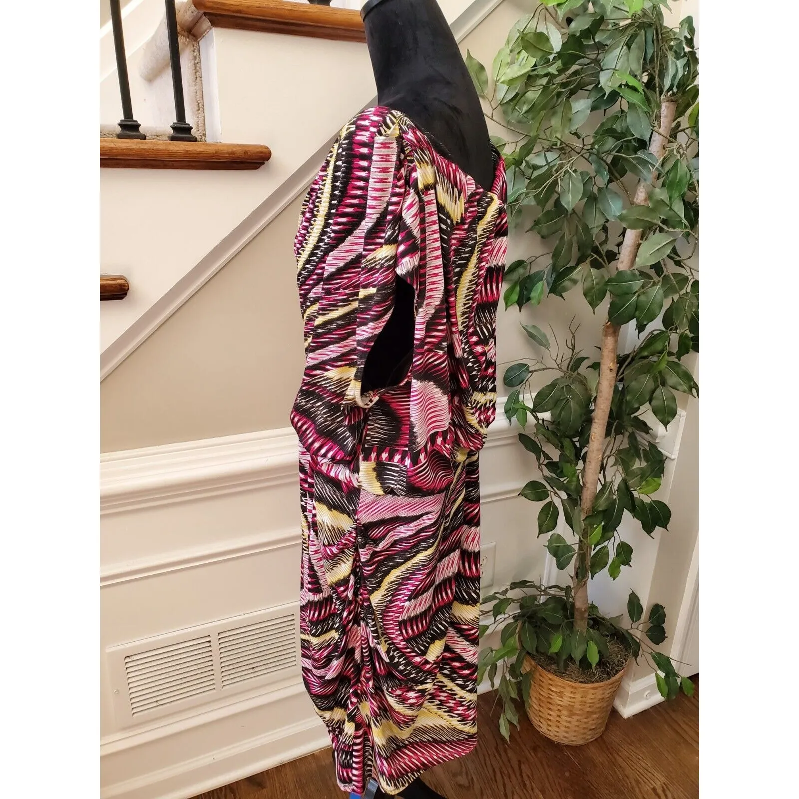 Alfani Women's Multicolor Polyester V-Neck Sleeveless Knee Length Dress Size 20W - Image 5