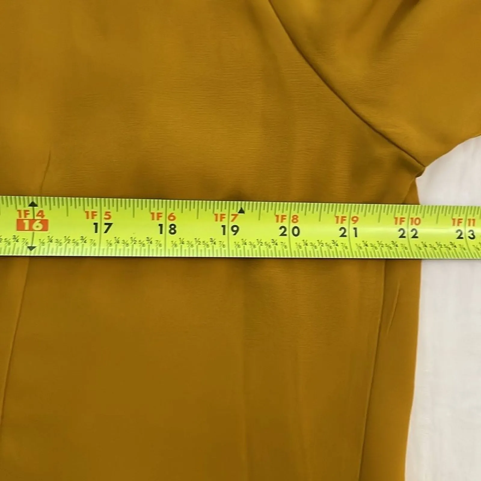 New York & Company Yellow Long Sleeve Tie Front Blouse Womens Size XL NEW - Image 6