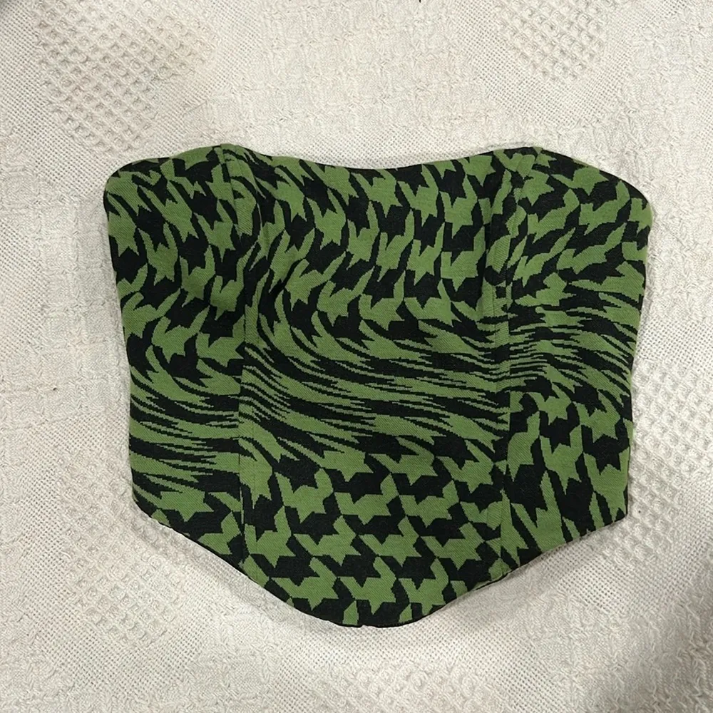 Camila Coelho green/black corset top - Image 2