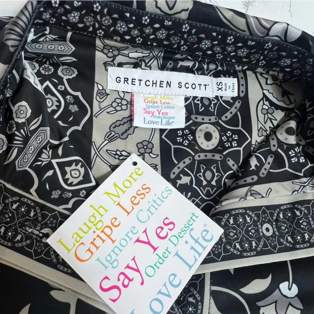 NWT Gretchen Scott everywhere dress midnight garden Sz XS - Image 4