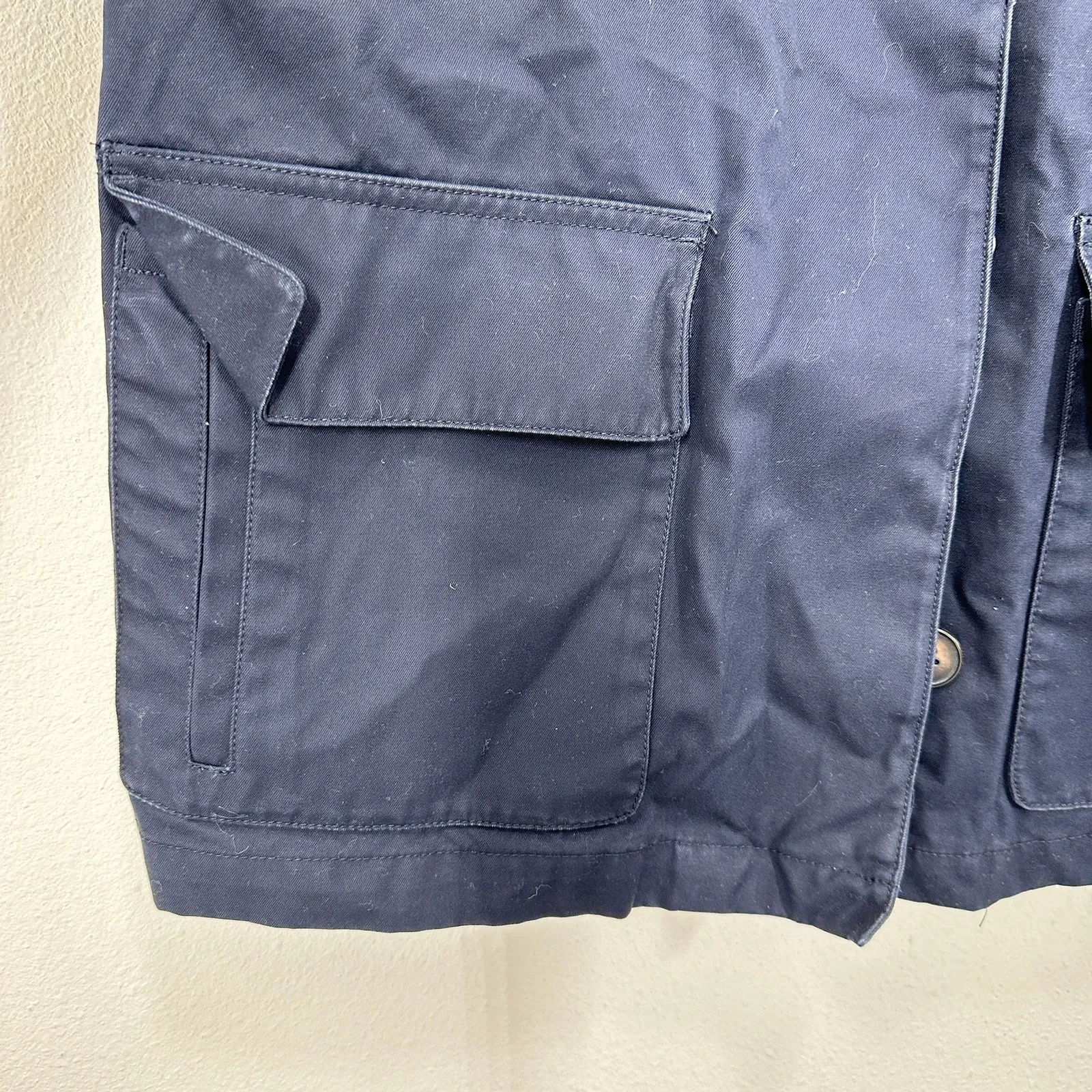 GAP Navy Blue Utility Barn Jacket Womens Size Medium Classic Button Front Casual - Image 5