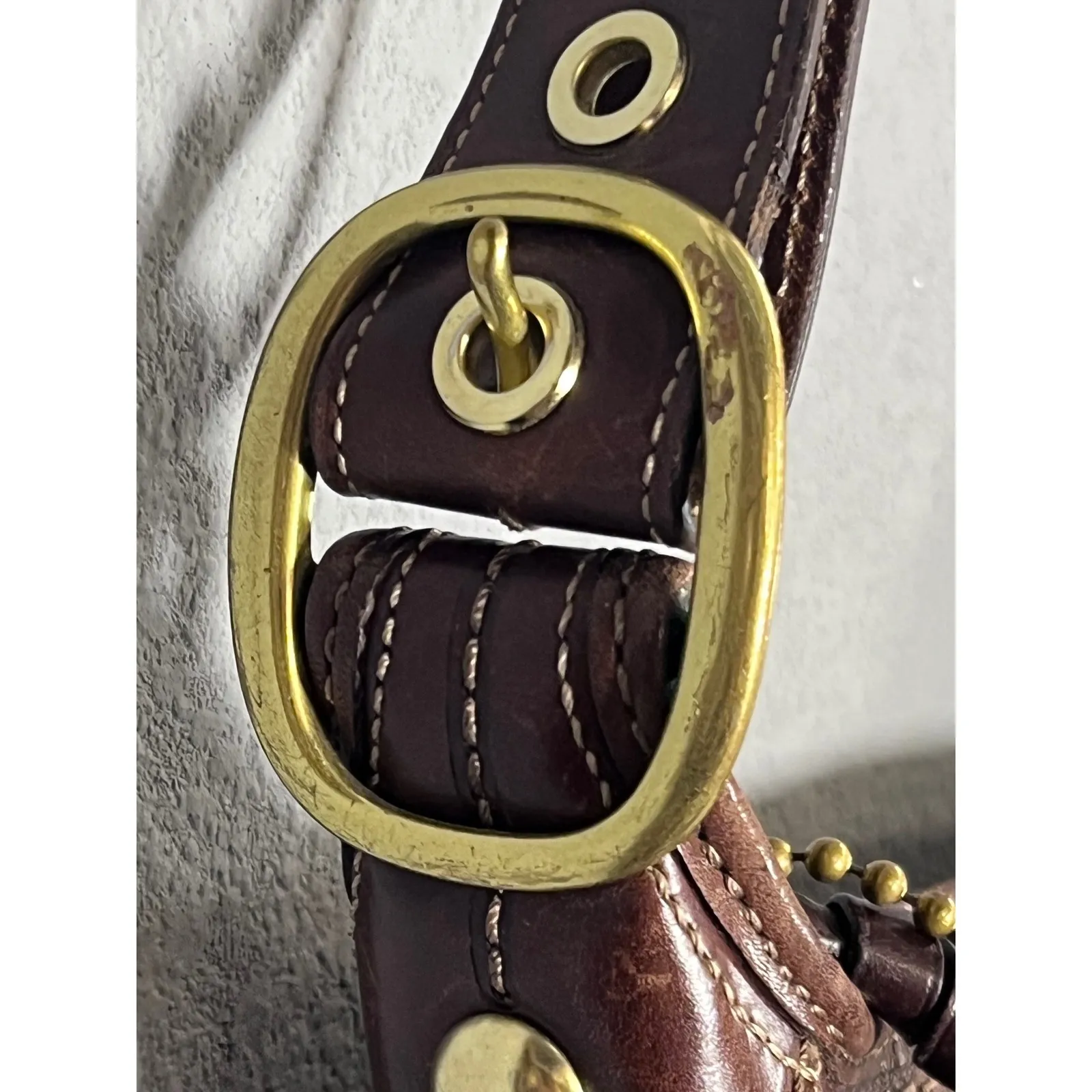 Coach Bleeker Bucket Signature C Convertible Brown Hobo Shoulder Bag 11437 Y2K - Image 7