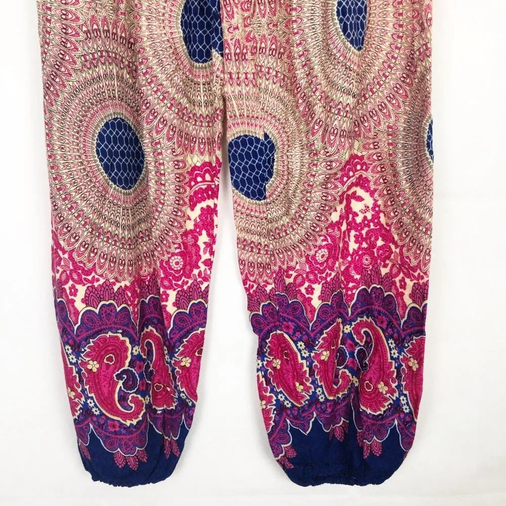 Siriparn Pants Womens XS Arty Lightweight Relaxed Boho Festival Fairy Whimsical Pink - Image 5