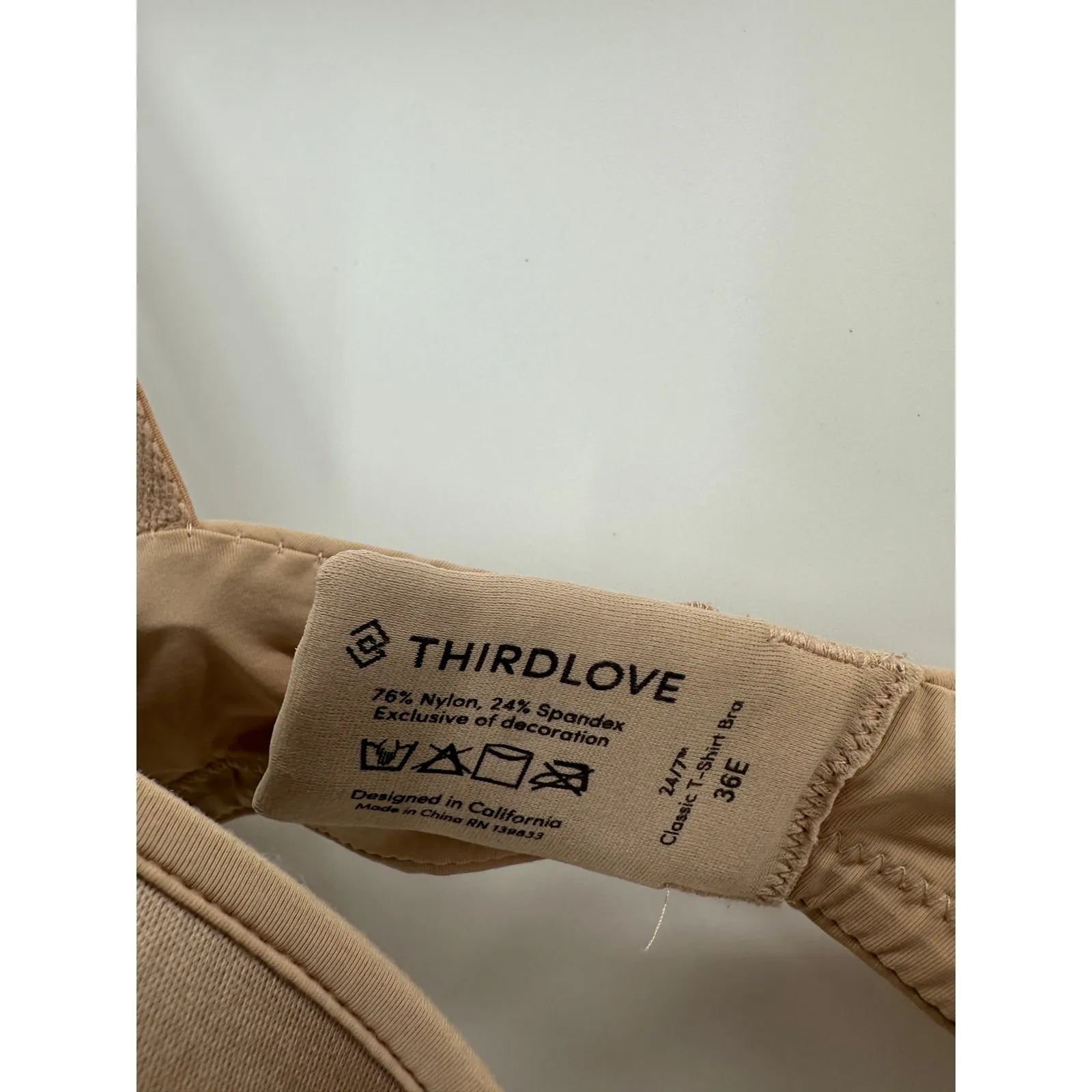 Thirdlove Nude Tan Classic T-Shirt Bra Women Size 36E Everyday Comfort Basic - Image 4
