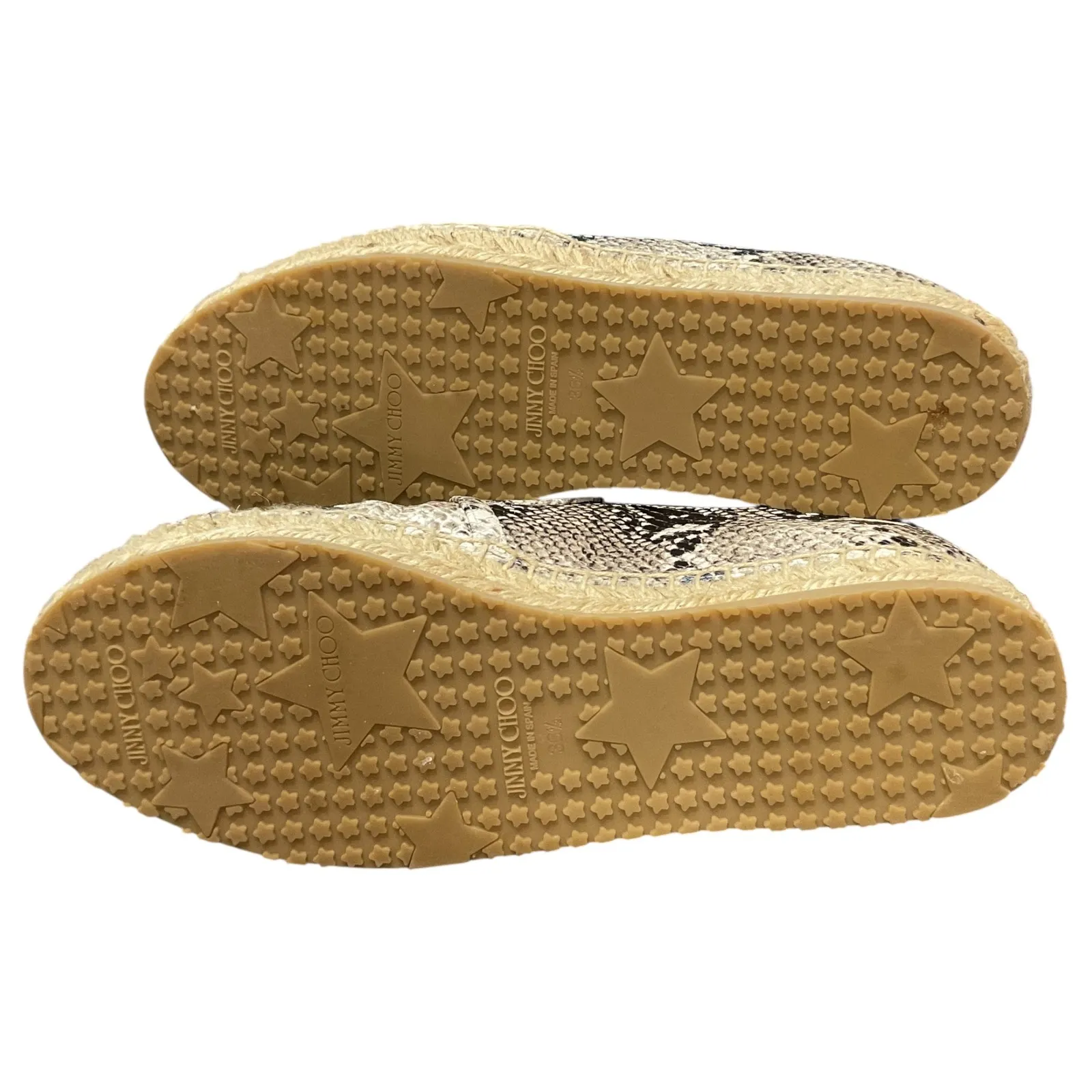 Jimmy Choo Espadrille Slip On Snakeskin Loafers‎ Designer Shoes Size 36.5 - Image 7