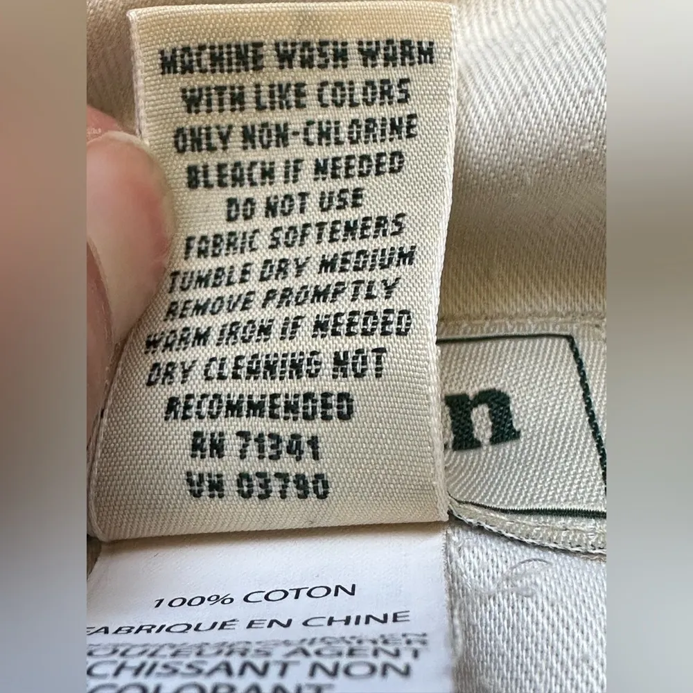 L.L.Bean Natural Fit Kaki Brown Shorts 100 % Cotton Sz 38 Pockets Thick Material - Image 9